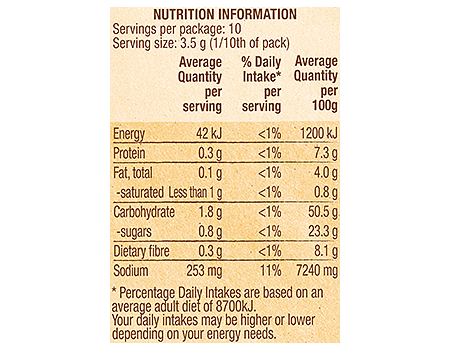 taco spice fiery mix nutrition