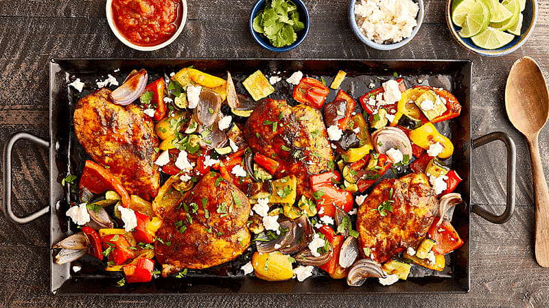 Tex-Mex Ratatouille Chicken Tray Bake
