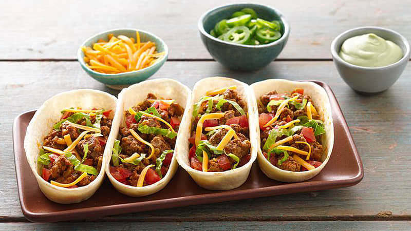 Easy Beef Ten Minute Taco Bowls Recipe - Old El Paso