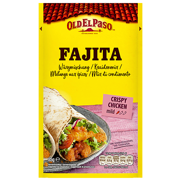 un paquet de mélange d'épices pour fajitas au poulet croustillant doux Old El Paso, 85 g