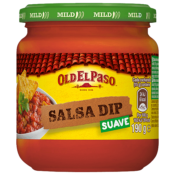 un mini frasco de vidrio de salsa suave Old el paso, 190g