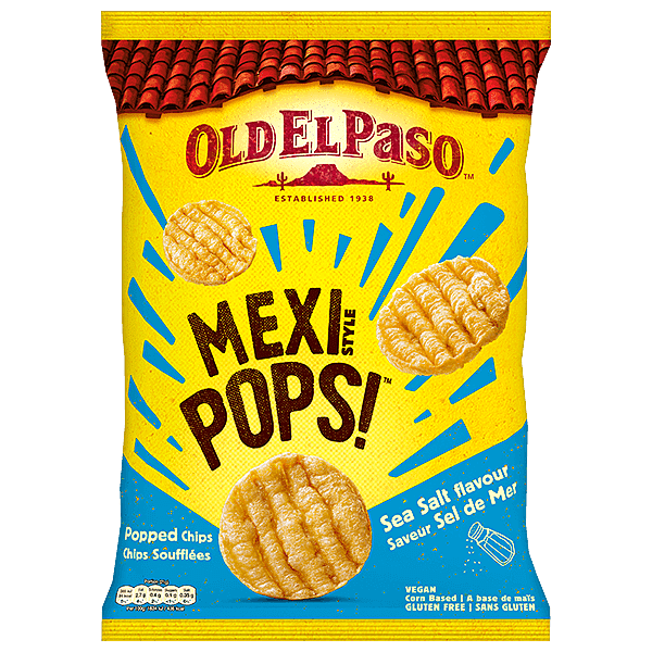 paquet de chips pop mexicaines Old El Paso au sel de mer