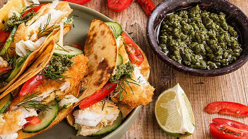 Crispy Fish Birria Tacos