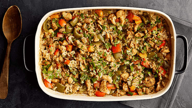 Chicken Fajita Rice Casserole - Budget Recipes - Old El Paso
