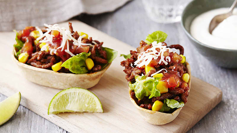 Mini Tacos Salad Recipe - Mexican Recipes - Old El Paso