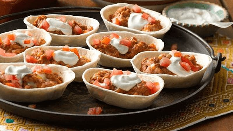 Mini Cheesy Beans Tacos Recipe - Mexican Recipes - Old El Paso