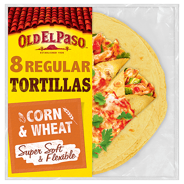 pack of Old El Paso's 8 corn & wheat regular tortillas (326g)