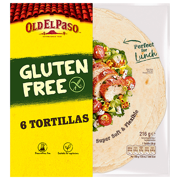 6 Medium Gluten Free Tortilla
