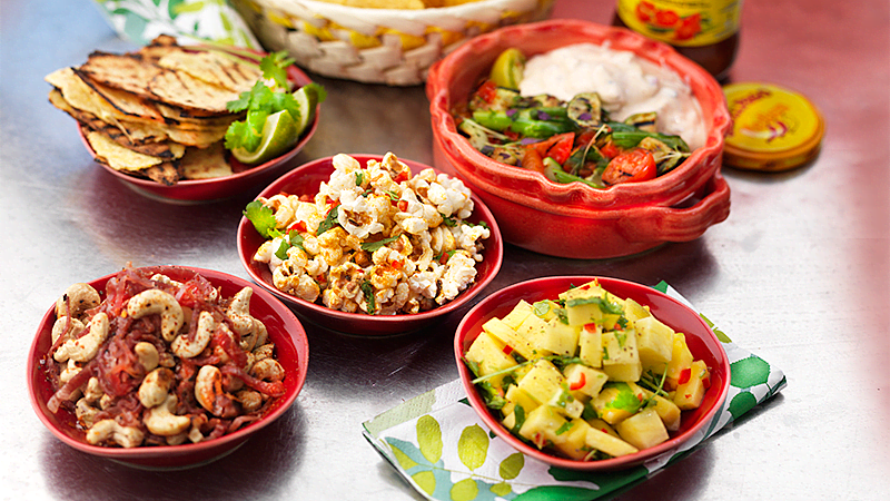 Hete supersnacks med dipp