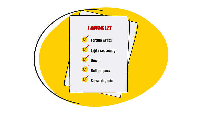 Write a shopping list
