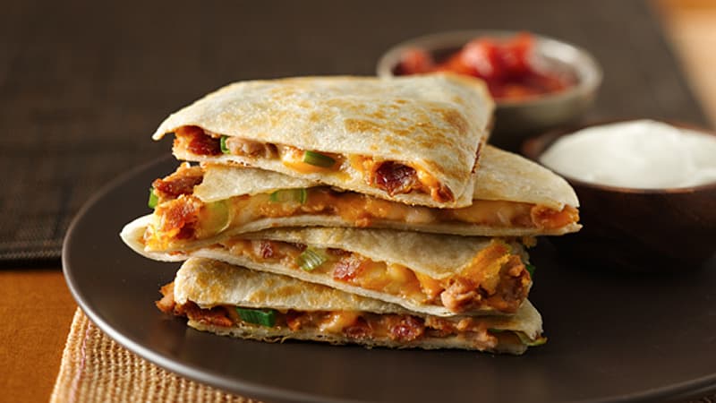 Cheesy Bacon Bean Quesadillas - Mexican Recipes - Old El Paso