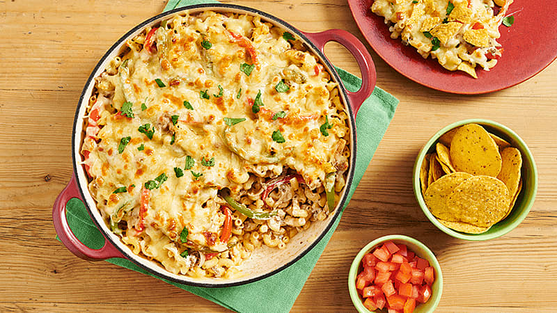 Beefy Fajita Mac and Cheese - Budget Recipes - Old El Paso