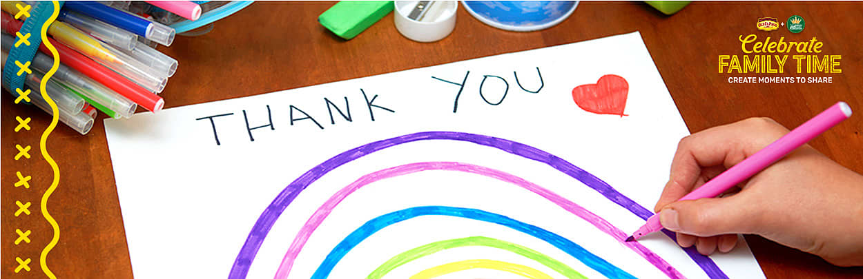 Thank You - Drawing of a rainbow