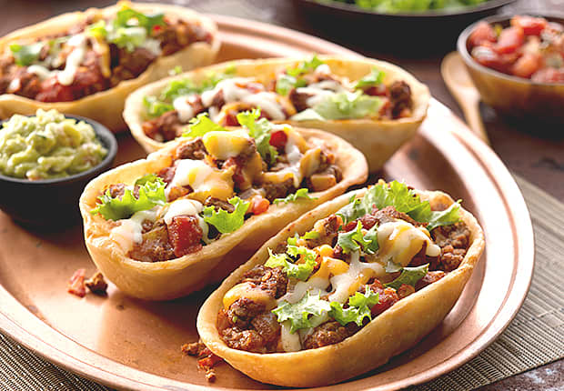 Beef Chimichanga Taco Bowls