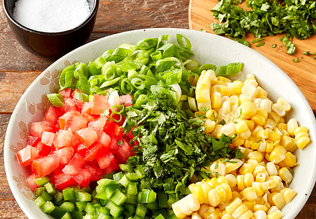 Step 2: Stir in chopped fresh cilantro leaves and salt to taste.