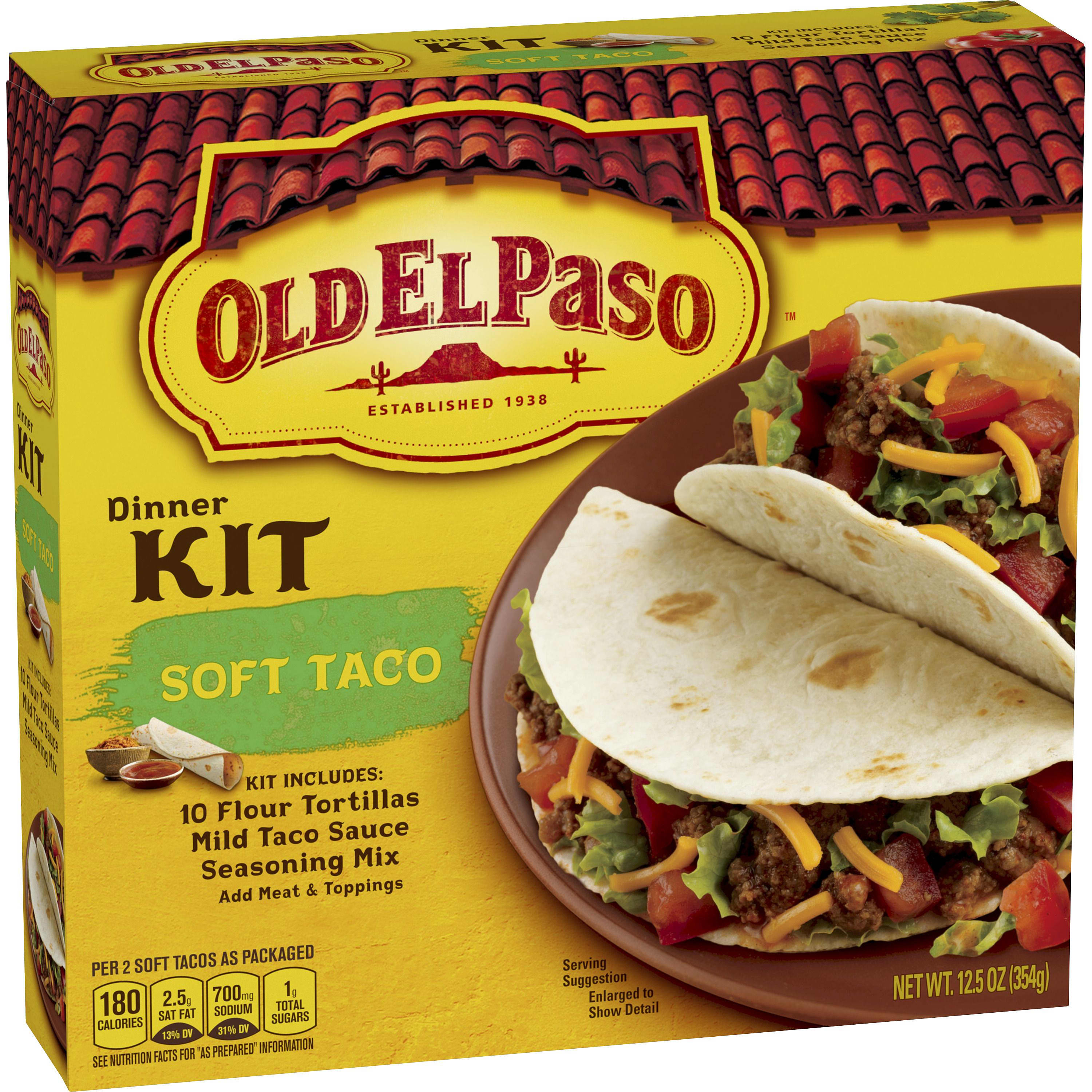 Old El Paso Taco Dinner Kit, with Nacho Cheese Flavored Taco
