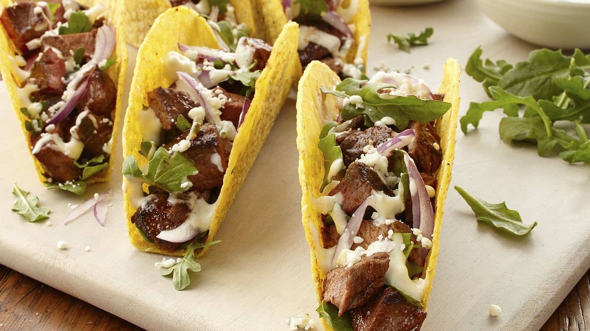 Steakhouse 3 Topping Tacos Recipe from Old El Paso - Old El Paso