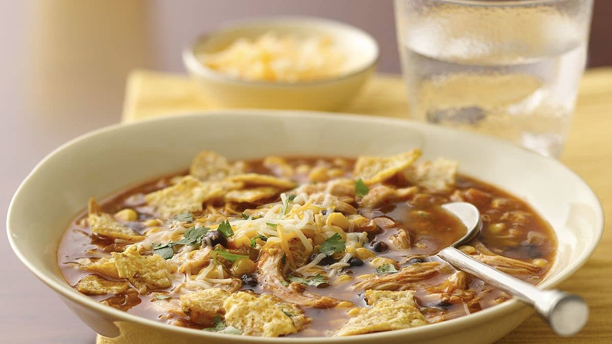 Slow-Cooker Chicken Enchilada Soup - Mexican Recipes - Old El Paso