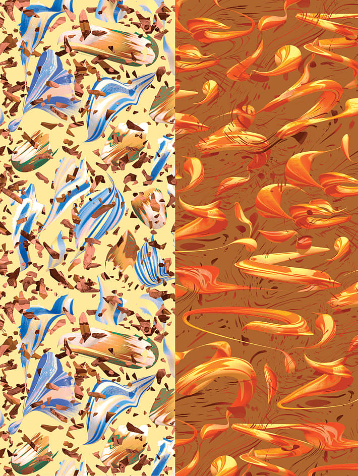 duo vanilla hazelnut and caramel flavour pattern