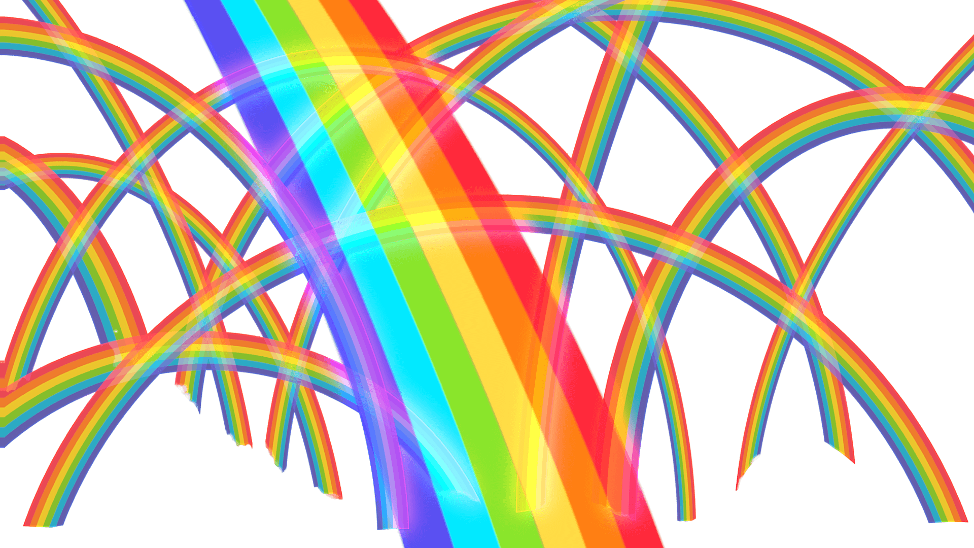 Rainbows overlapping