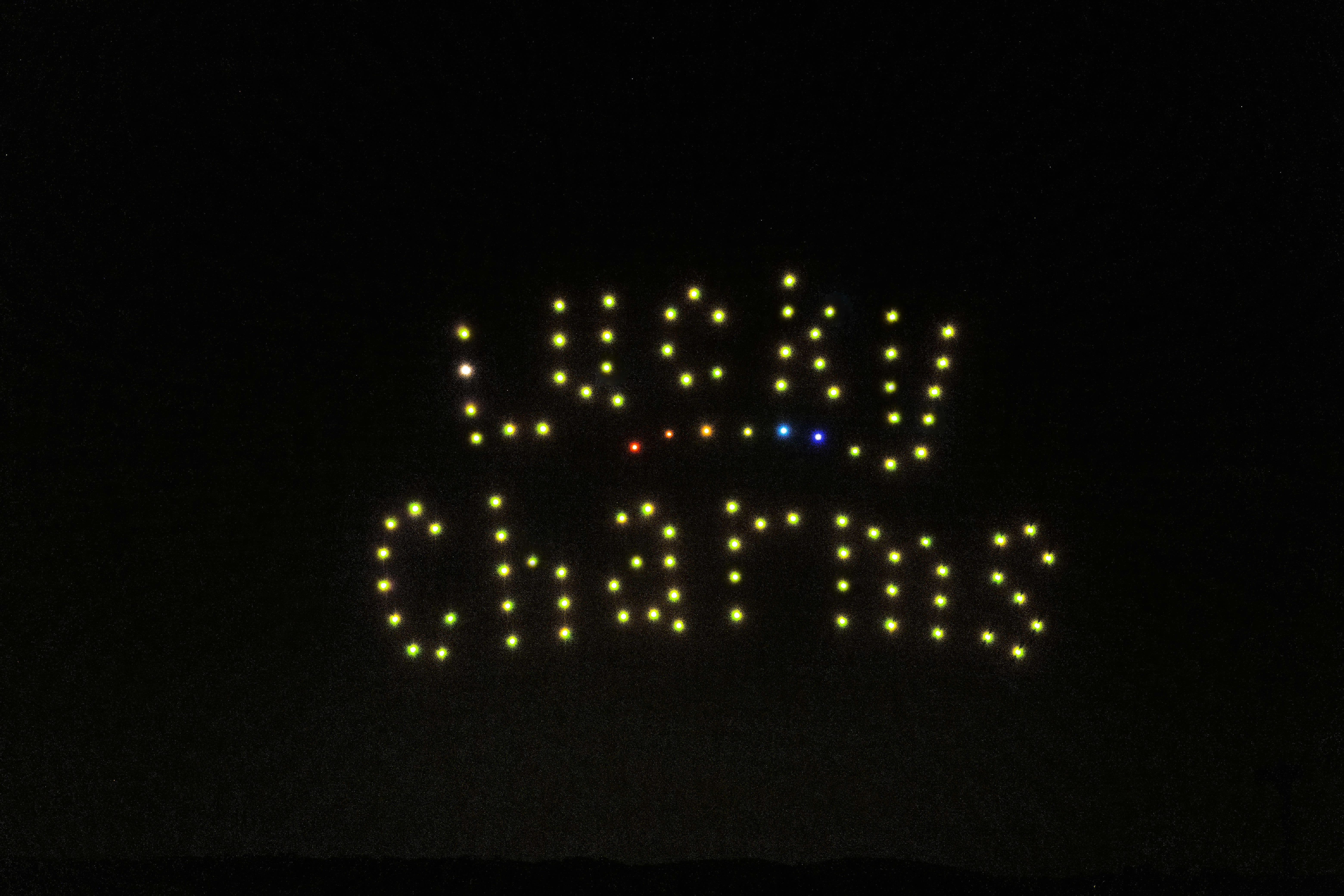 Lucky Charms written in the sky