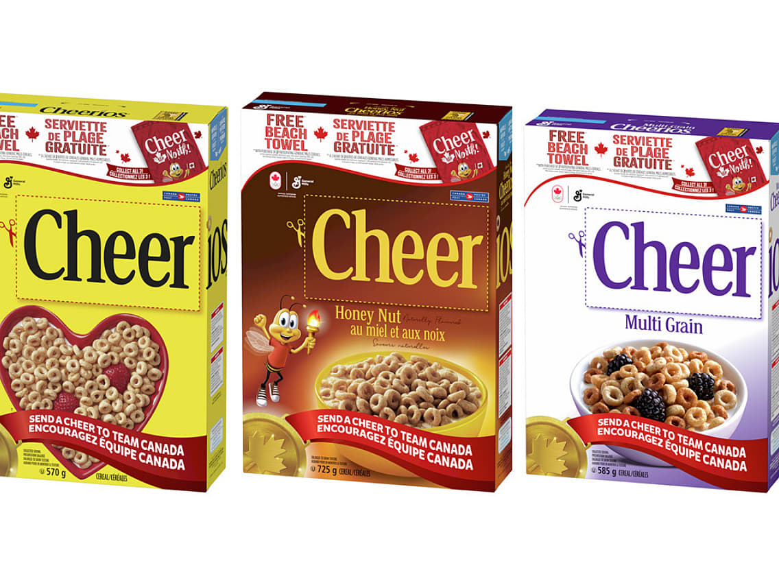 Cheerios Cheer Cards three boxes of cereal