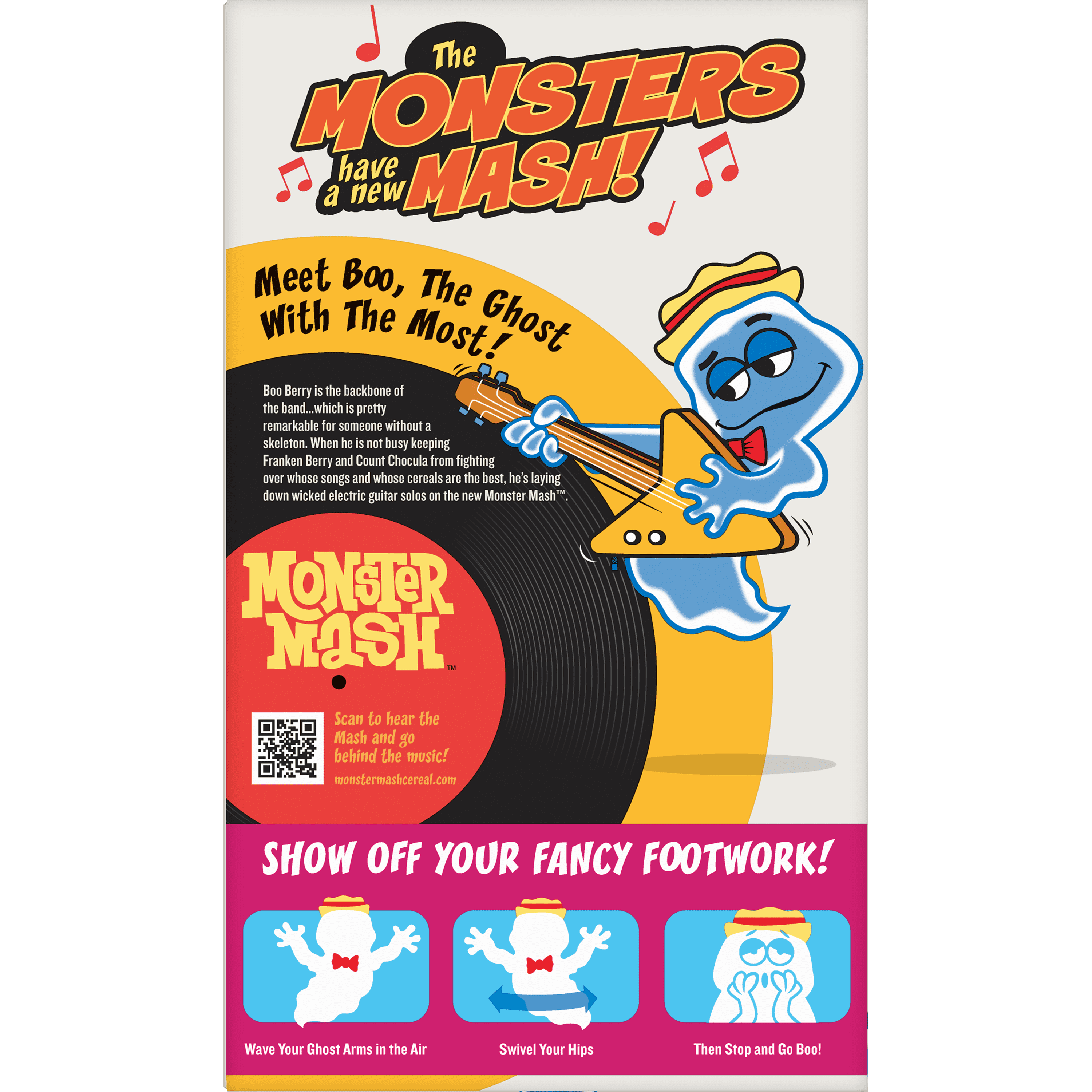 Back of retro Boo Berry cereal box