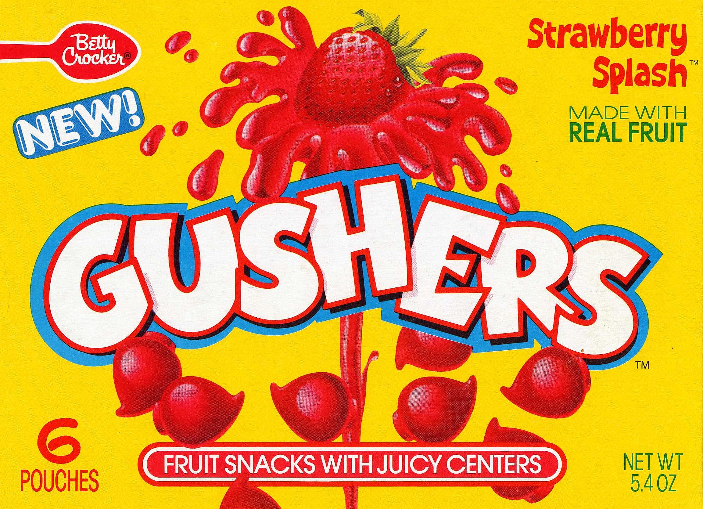 Gushers Strawberry Splash package from 1991