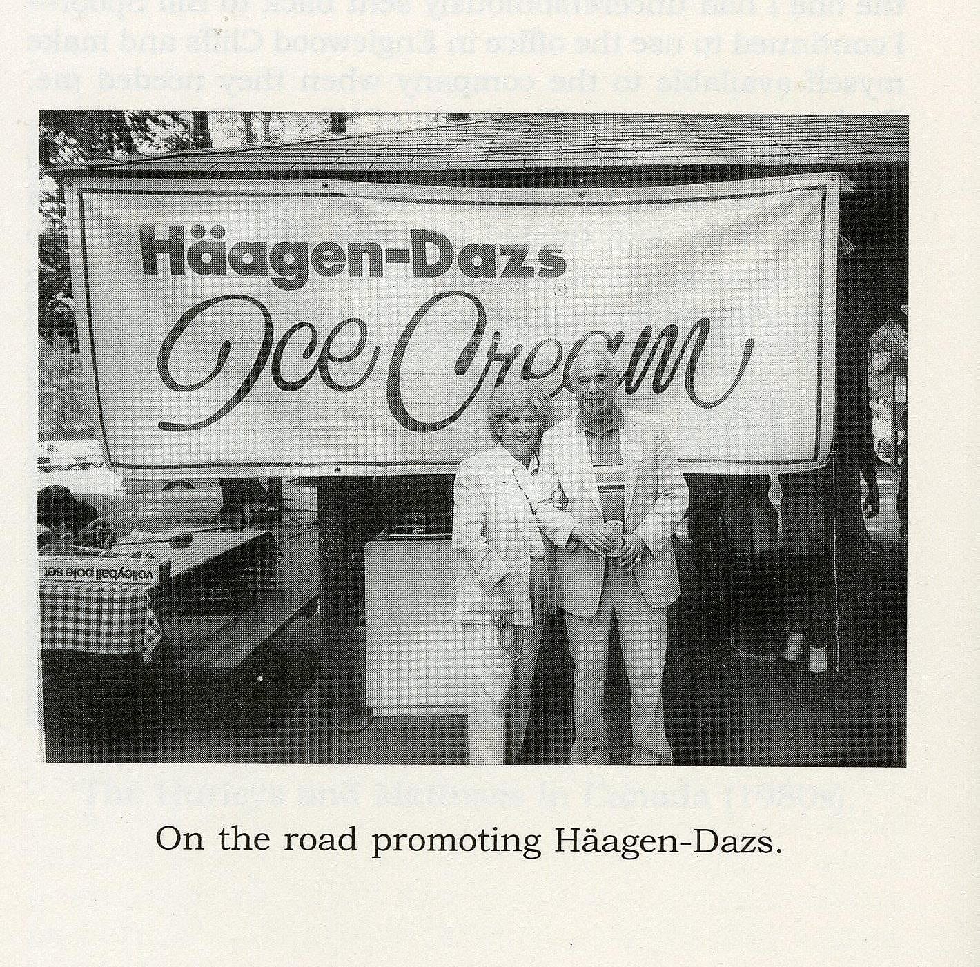 Rose and Reuben Mattus promoting Haagen-Dazs