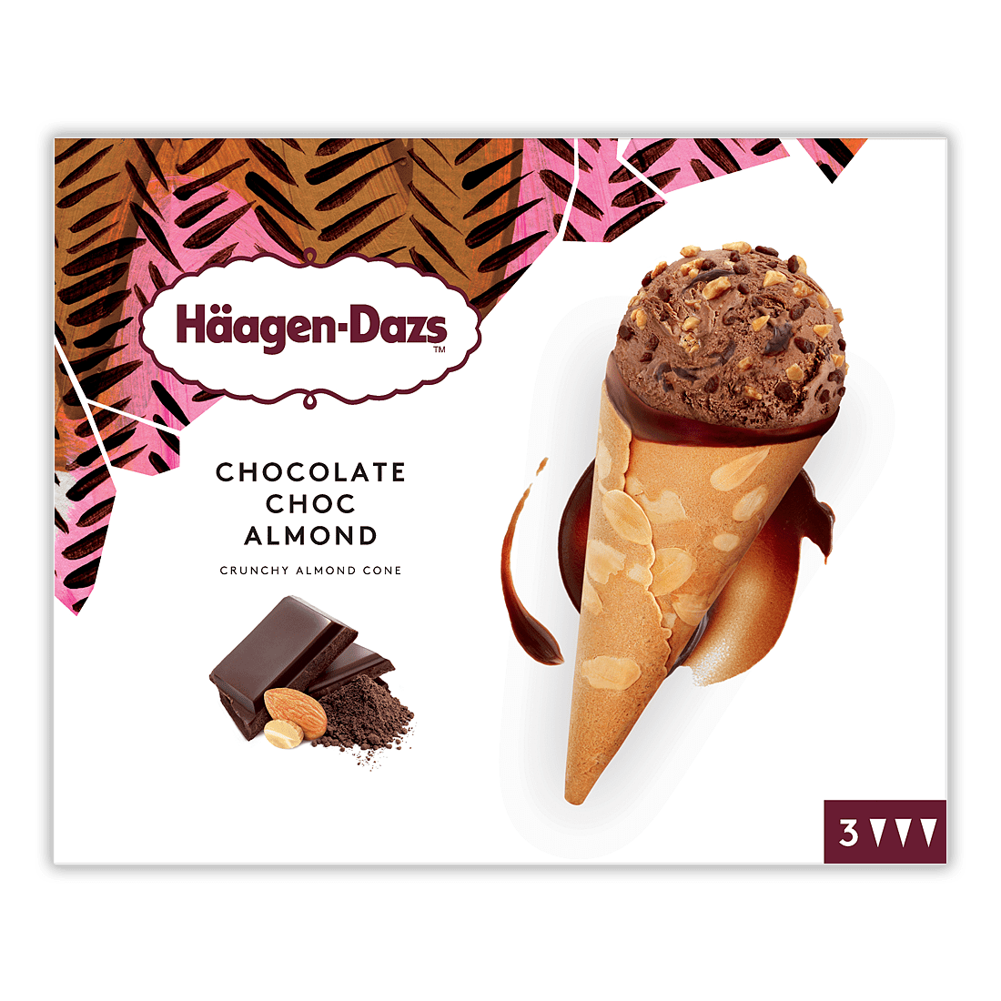 chocolate choc almond cone