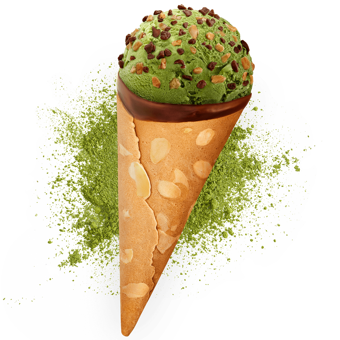 cone green tea plinth