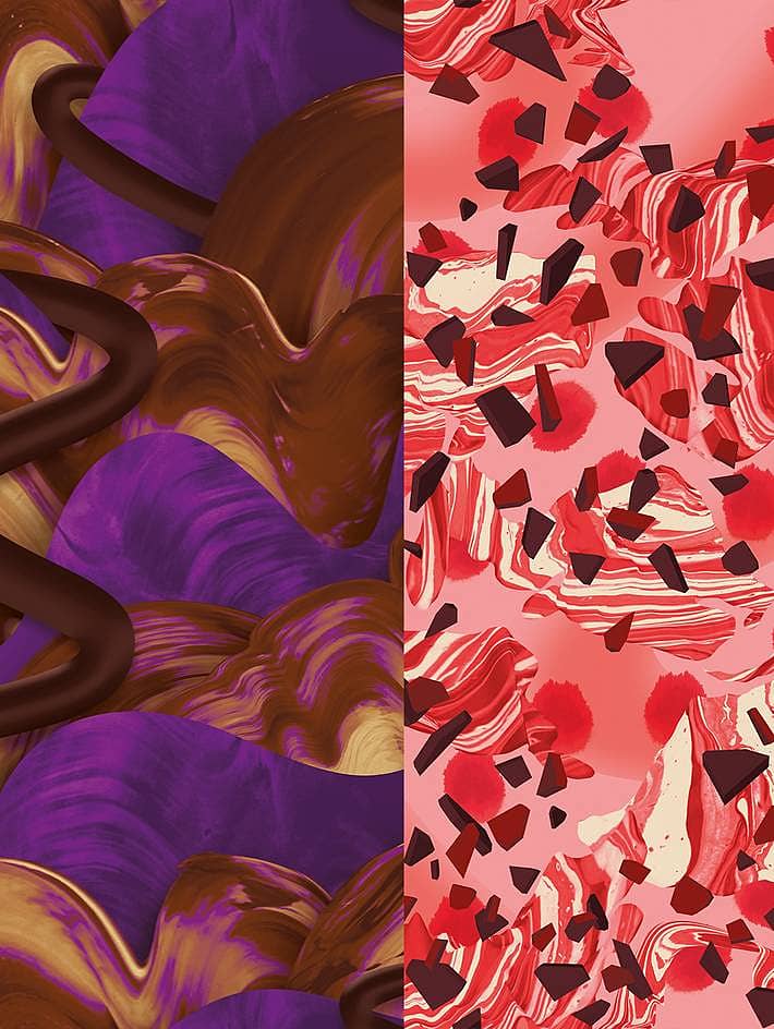 beligian chocolate strawberry flavour pattern