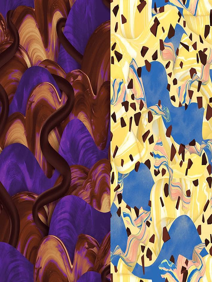 duo belgian chocolate vanilla crunch flavour pattern
