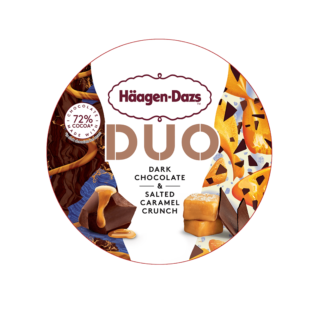 duo dark chocolate salted caramel crunch lid