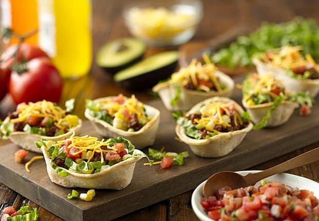 Mini Taco Salad Bowls