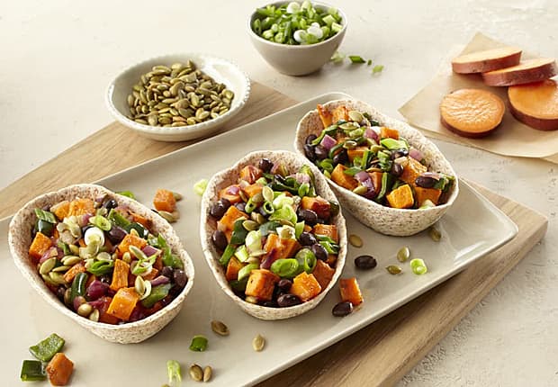 Sweet Potato and Bean Taco Bowls