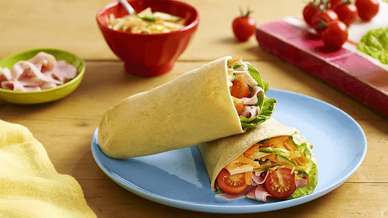 Ham and Cheese Tortilla Pockets