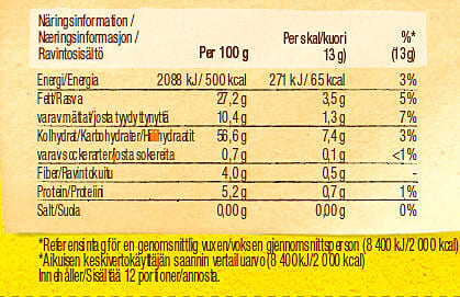 Crunchy Taco Shells nutrition