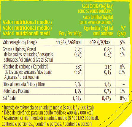 Tortilla Original Senza Glutine