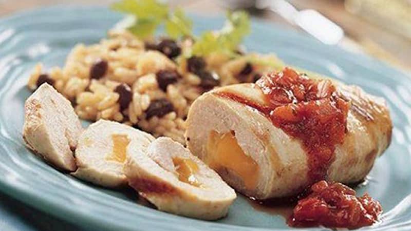 PETTO DI POLLO GRIGLIATO CON RIPIENO DI FORMAGGIO CHEDDAR