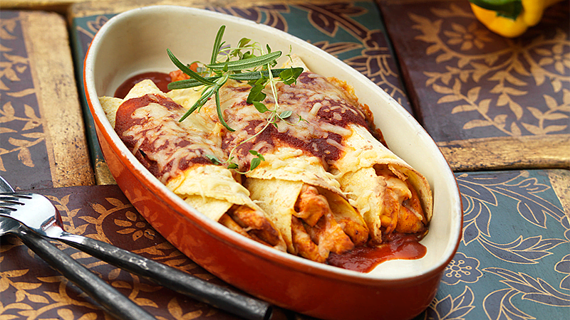 Enchiladas med kylling