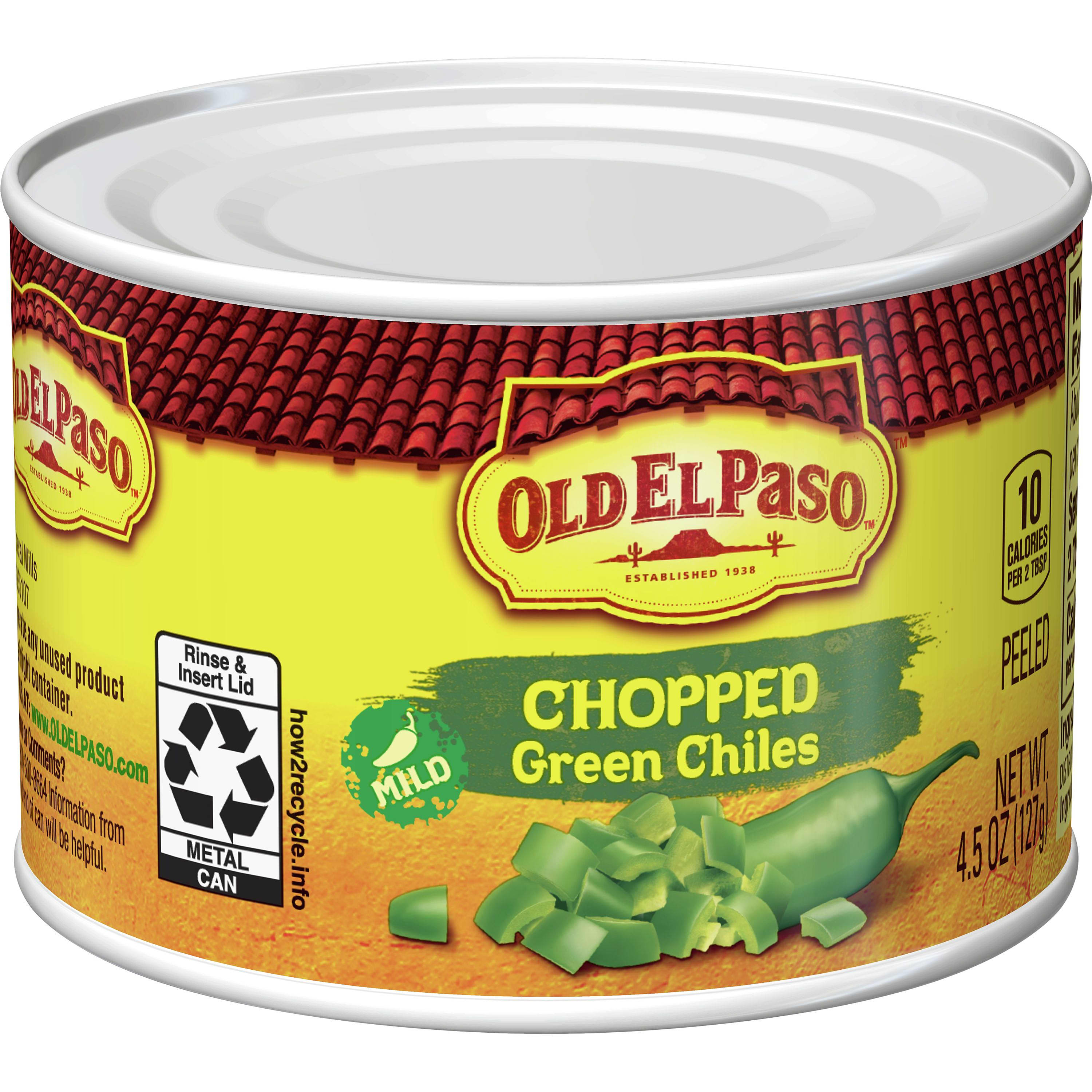 Chopped Green Chiles 4.5oz Mexican Toppings Old El Paso