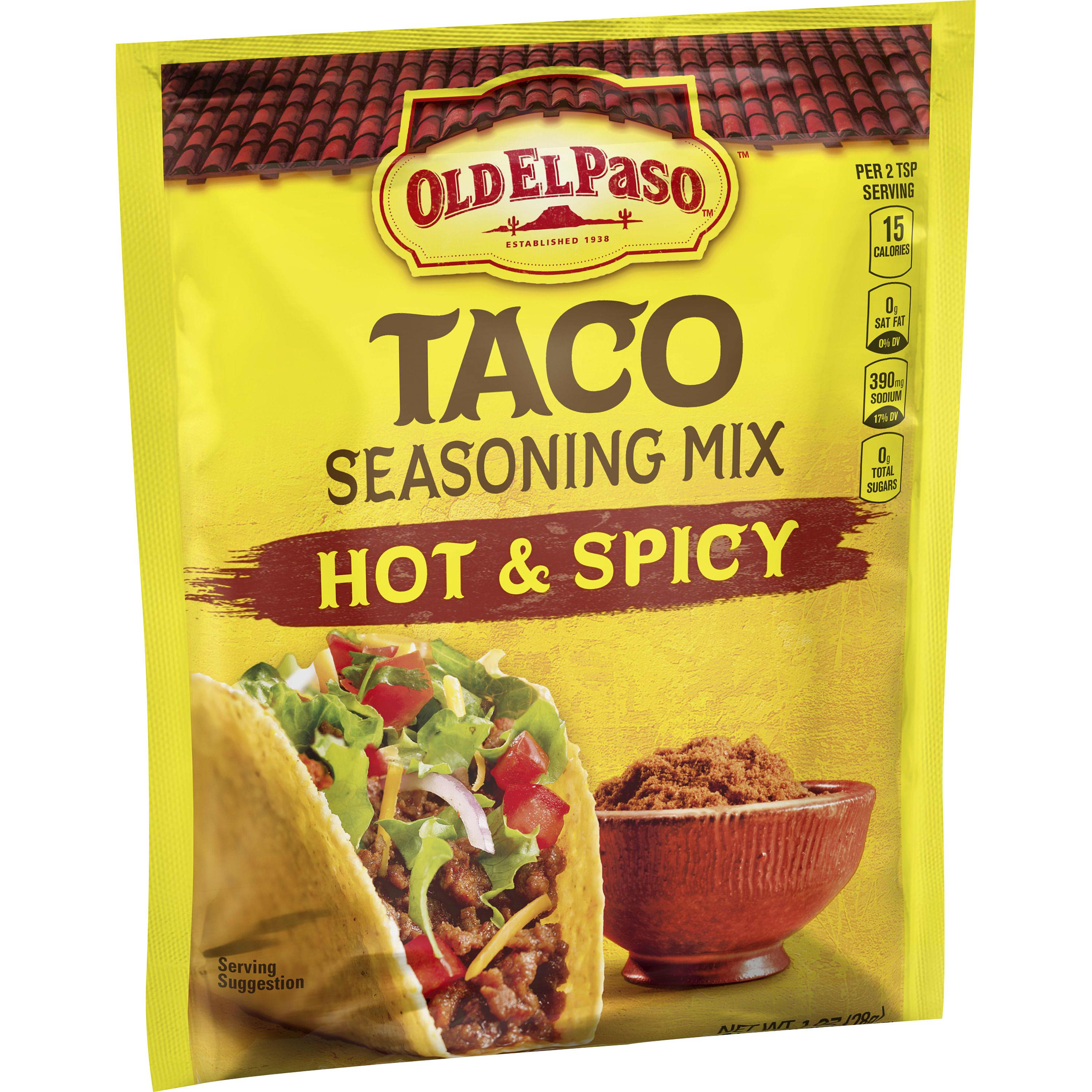 Hot & Spicy Taco Seasoning Mix Mexican Dishes Old El Paso