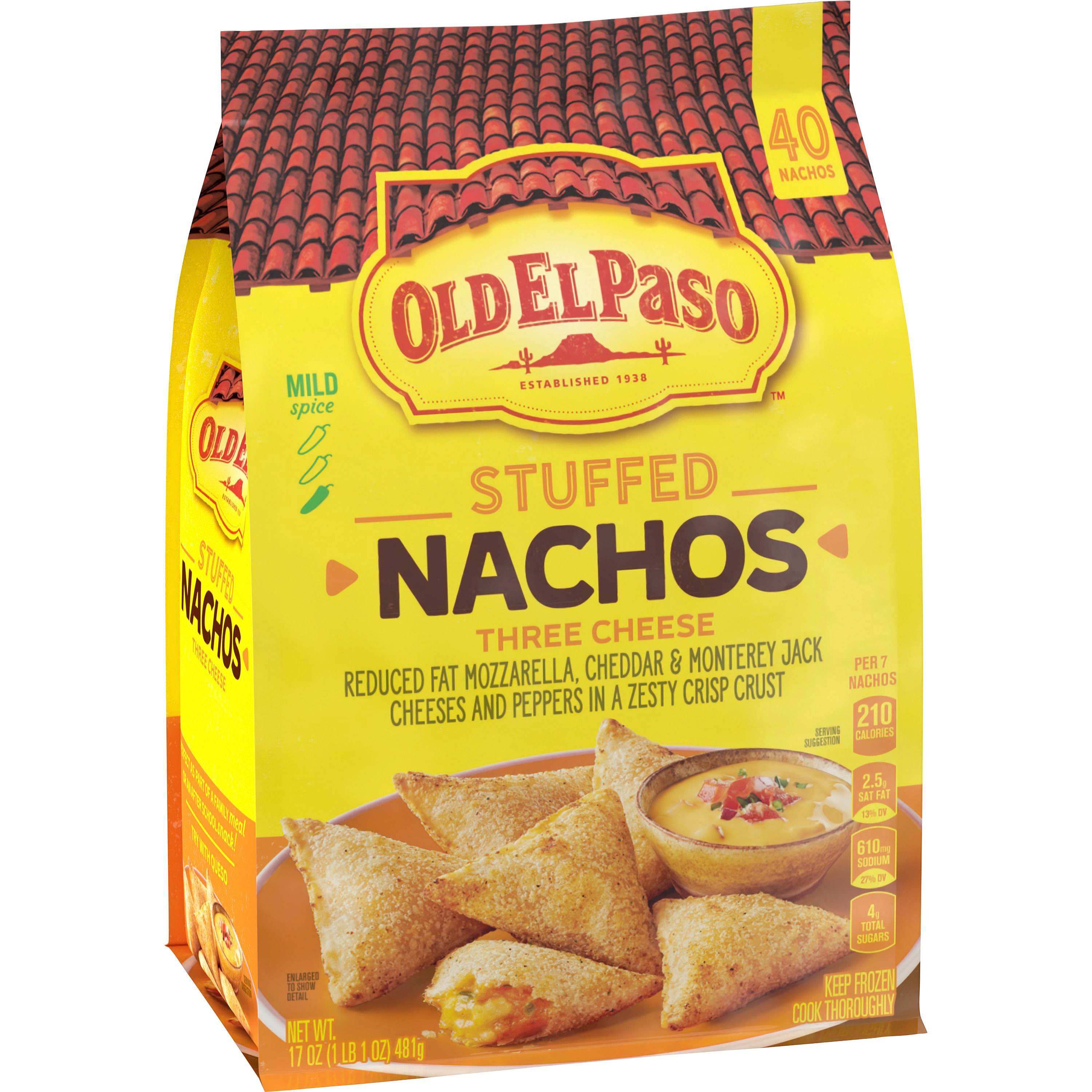 Old El Paso Stuffed Nachos Three Cheese 40ct - Old El Paso