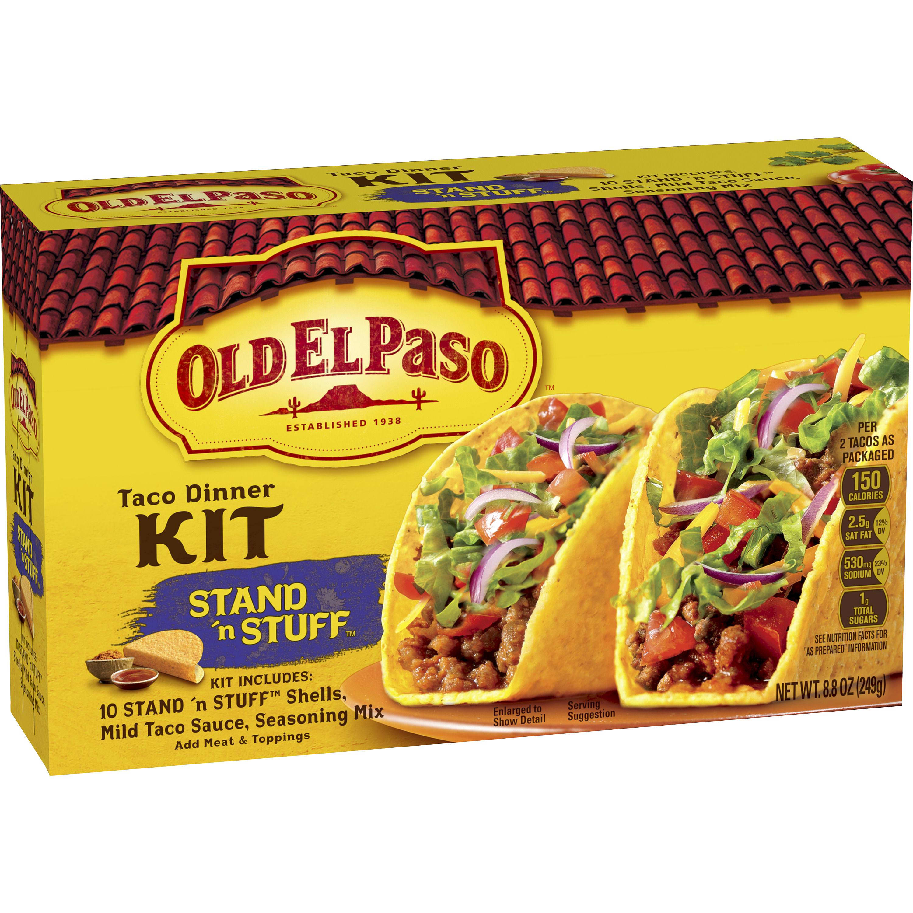 Stand 'N Stuff Taco Dinner Kit Mexican Dishes Old El Paso