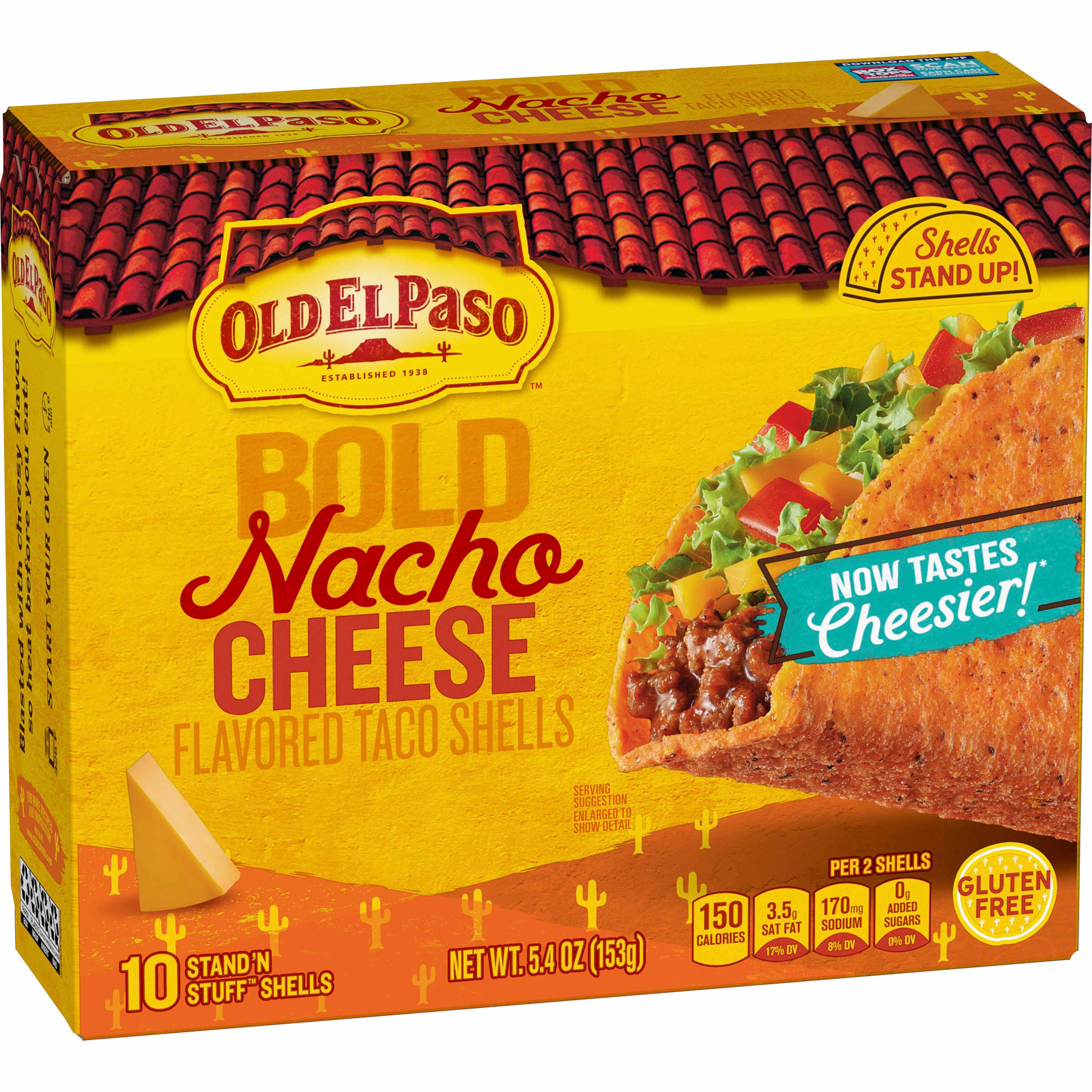 Nacho Cheese Taco Shells - Mexican Tacos - Old El Paso
