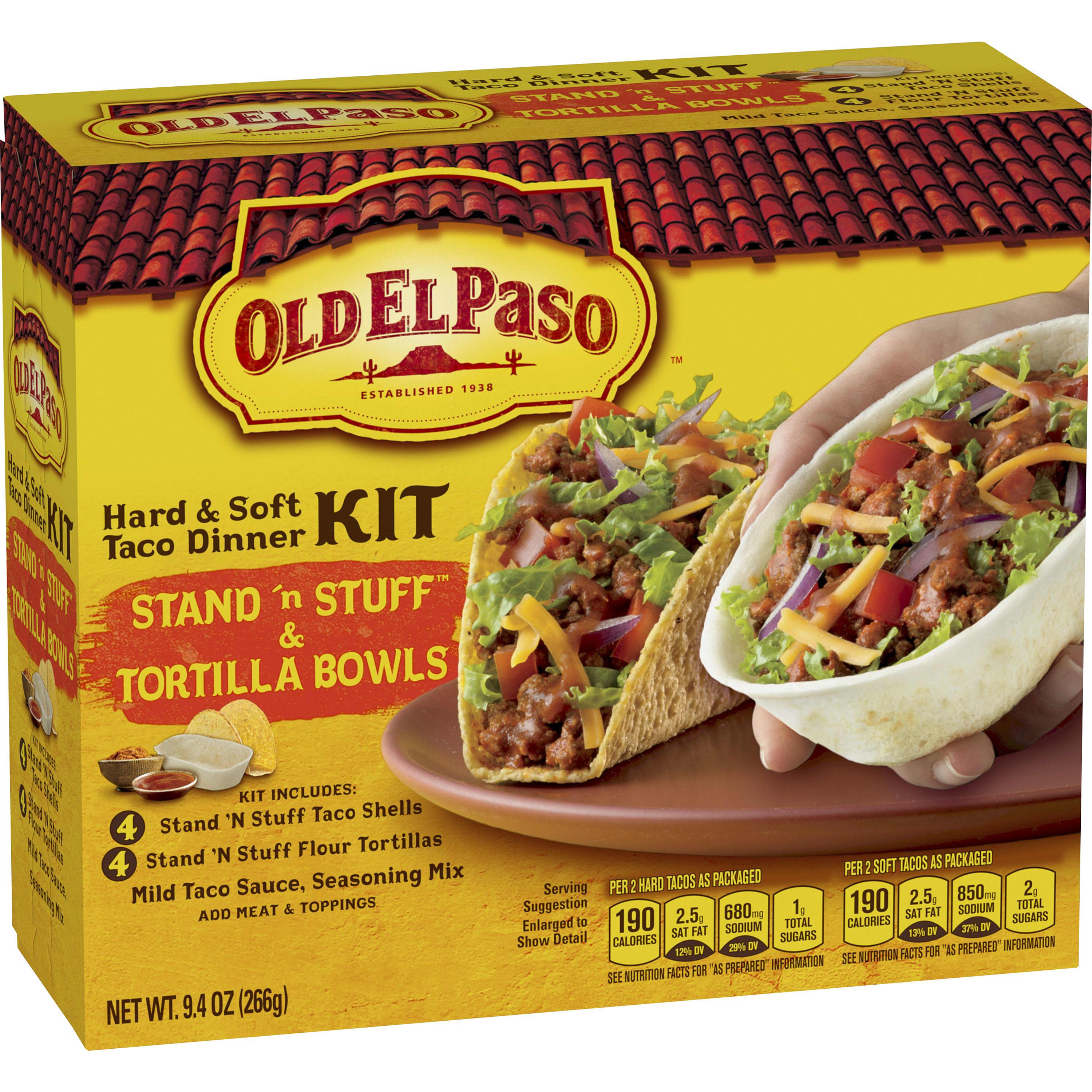 Hard & Soft Taco Dinner Kit Mexican Dishes Old El Paso