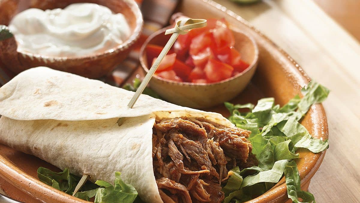 SlowCooker Southwestern Pork Burritos Recipe from Old El Paso Old El