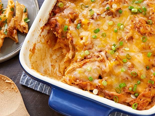 Baked Cheesy Enchilada Chicken Penne