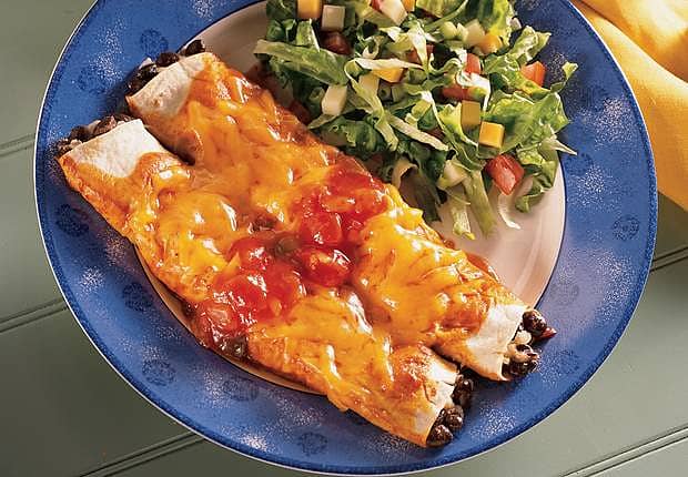 Black Bean and Cheese Enchiladas